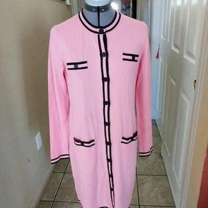 Karl Lagerfeld women's dress Size S salmon/pink /black